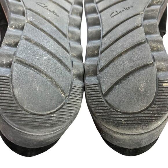 Clarks Black Loafers with Tassels and Platform Sole - Picture 14 of 16